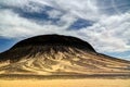 Mountain landscape in Black Desert, Bahariya Egypt Royalty Free Stock Photo