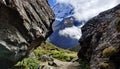 Mountain landscape with blue sky,clouds and Big Rocks