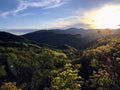 Mountain landscape with blue sky and clouds Royalty Free Stock Photo