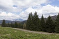 Hiking on a spring day in Bucegi mountains Royalty Free Stock Photo