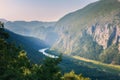 Mountain landscape with canyon of Cetina river, Dinara mountains, Omis, Dalmatia, Croatia Royalty Free Stock Photo