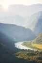 Mountain landscape with canyon of Cetina river, Dinara mountains, Omis, Dalmatia, Croatia Royalty Free Stock Photo