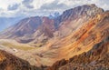 Mountain landscape. Canyon and colored rocks. Mountain pass Royalty Free Stock Photo