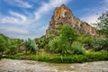 Mountain landscape. Canyon Ihlara, Cappadocia, Turkey. Green tour