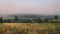 Mountain landscape in the Carpathian mountains at sunr