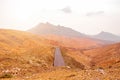 Mountain landscape at the central part of Fuerteventura island Royalty Free Stock Photo