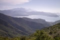 Mountain landscape Cima del Monte near Rio nell Elba, Elba, Tuscany, Italy Royalty Free Stock Photo