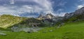 Mountain landscape at Cirque de Troumouse, Pyrenees National Park Royalty Free Stock Photo