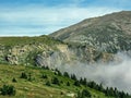 Mountain landscape with the clouds, Pyrenees, Canigou massif, France