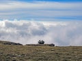 Mountain landscape with the clouds, Pyrenees, Canigou massif, France