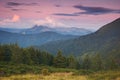 Mountain landscape with cloudy sky