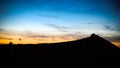 Mountain landscape at sunset, Giant Mountains, Poland