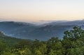 Mountain landscape at dawn .southern Crimean coast Royalty Free Stock Photo