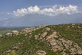 Mountain landscape Desert des Agriates), Balagne, Northern Corsica, France Royalty Free Stock Photo