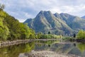 Mountain landscape with dramatic blue sky Royalty Free Stock Photo