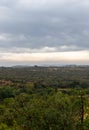 mountain landscape with dramatic cloudy sky at rainy day from different angle Royalty Free Stock Photo