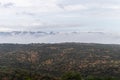 mountain landscape with dramatic cloudy sky at rainy day from different angle Royalty Free Stock Photo