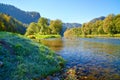 Mountain landscape with Dunajec river Royalty Free Stock Photo