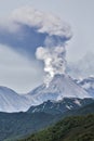 Mountain landscape: eruption active volcano
