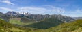 Mountain landscape with green forests