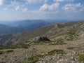 Mountain landscape in Gennargentu, highest mountain in Sardinia, Nuoro, Italy. Vaste peaks, dry plains and valleys with Royalty Free Stock Photo