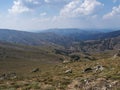 Mountain landscape in Gennargentu, highest mountain in Sardinia, Nuoro, Italy. Vaste peaks, dry plains and valleys with Royalty Free Stock Photo