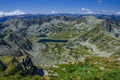 Mountain landscape and glacial Bucura lake in Retezat National Park, Carpathian Mountains, Romania Royalty Free Stock Photo