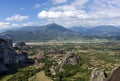 Mountain landscape, Greece ,Thessaly, meteors, Greek village in mountain valley Royalty Free Stock Photo