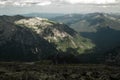 Mountain landscape and the green valley