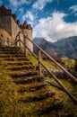 Mountain landscape in Gruyeres, Fribourg,Switzerland Royalty Free Stock Photo