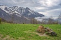 Mountain landscape. High in the mountains. Extreme tourism. Climbing the peak