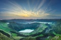 Mountain landscape Ponta Delgada island, Azores Portugal Royalty Free Stock Photo