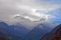 Mountain Landscape in Himalaya. Annapurna South, Hiun Chuli peak, Nepal, view from Landruk.