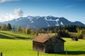 Mountain landscape with hovel