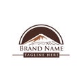 Mountain landscape icon Logo Business Template Vector Royalty Free Stock Photo