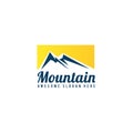 Mountain landscape icon Logo Business Template Vector Royalty Free Stock Photo