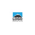 Mountain landscape icon Logo Business Template Vector Royalty Free Stock Photo