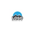 Mountain landscape icon Logo Business Template Vector Royalty Free Stock Photo