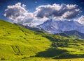 Mountain landscape with icy summit Royalty Free Stock Photo