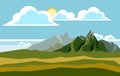 Mountain landscape illustration