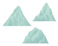 Mountain landscape illustration set