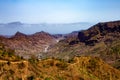 Mountain landscape, Island Santiago, Cape Verde, Cabo Verde, Africa Royalty Free Stock Photo