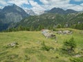 Mountain landscape of Italian Alps in Valmalenco Royalty Free Stock Photo