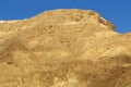 Landscape in the Judean desert on the shores of the Dead Sea in Israel Royalty Free Stock Photo