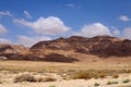 Landscape in the Judean desert on the shores of the Dead Sea in Israel Royalty Free Stock Photo