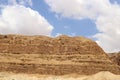 Landscape in the Judean desert on the shores of the Dead Sea in Israel Royalty Free Stock Photo