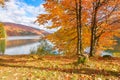 Mountain landscape at the lake in autumn Royalty Free Stock Photo