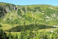 Mountain landscape and lake with clean water Royalty Free Stock Photo