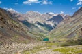 Mountain landscape with lake. Tien Shan