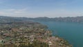 Mountain landscape lake and volcano Batur Royalty Free Stock Photo